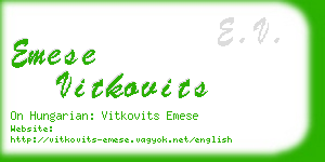 emese vitkovits business card